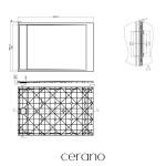 CERANO - Sprchová vanička obdélníková Lugo - SMC/minerální kompozit - černá matná - 140x90x3 CER-666163