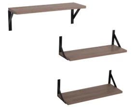 Sada 3 kusů polic Lamezia, dub sonoma