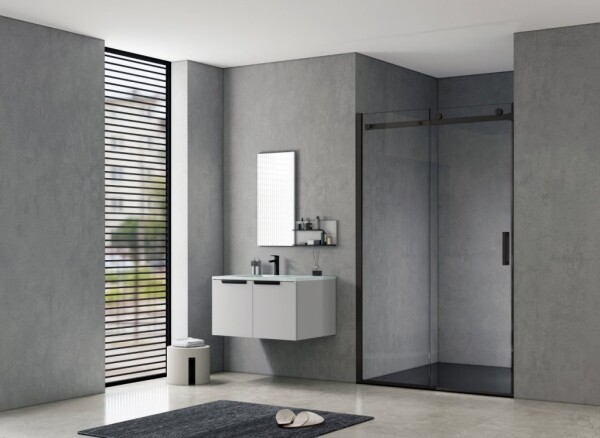 HOPA - Sprchové dveře BELVER BLACK NEW - Barva rámu - Černá, Rozměr A - 120, Směr zavírání - Univerzální Levé / Pravé, Výplň - Čiré bezpečnostní sklo - 8 mm BCBELV12BCN