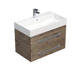Koupelnová skříňka s umyvadlem SAT Cube Way 80x53x46 cm dub Wellington mat CUBE46802DWSAT CUBE46802DWSAT