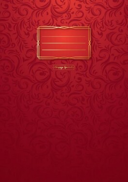 Sešit Premium červené ornamenty A4 - Sešity