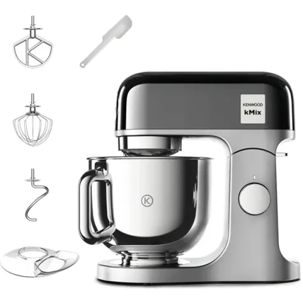 Kenwood kMix KMX760BC stříbrná/černá / Kuchyňský robot / 1000 W / 5 l / nerezová mísa / planetární mísení (0W20011396)