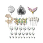 Dortisimo Zápich do dortu Ploutve s listy a koulemi (26 ks)