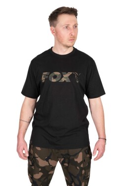 FOX Tričko Black Camo Logo T-Shirt M (CFX286)