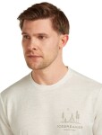 ICEBREAKER Mens Mer 150 Tech Lite SS Tee Peaceful Pass, Ecru Hthr velikost: XL