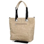 Trendy dámská koženková kabelka na rameno Priscila, béžová