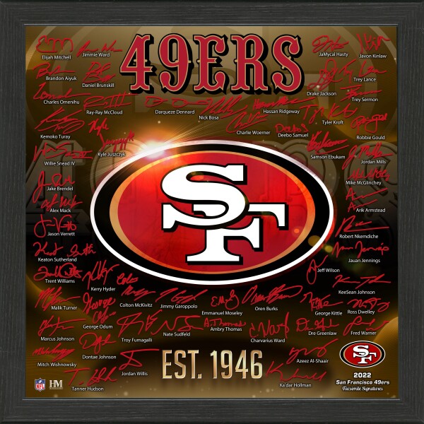 Highland Mint Obraz San Francisco 49ers NFL Signature Logo 2022