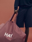 HAY Taška Grid Bag XL Burgundy, červená barva, textil