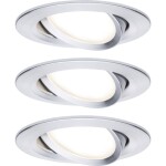 Paulmann 92907 Whirl LED vestavné svítidlo, LED, pevně vestavěné LED, 4.9 W, hliník (kartáčovaný), saténová, sada 3 ks