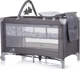 CHIPOLINO Cestovní postýlka s přebalovací podložkou Luna Ash Grey (KOSILU242AS)