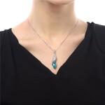 Souprava náhrdelníku, náušnic a náramku Elegance Seablue, Světle modrá 40 cm + 5 cm (prodloužení)