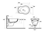 KERASAN - RETRO bidet závěsný 38x52cm, bílá 102601