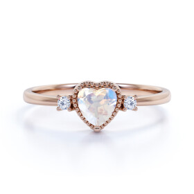 Emporial prsten 14k zlato Vermeil GU-DR14629R-MOONSTONE-ZIRCON Velikost: 5 (EU: 49-50)
