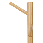 Věšák dřevěný stojanový, masiv bambus, bílá barva + přírodní odstín