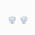 Royal Fashion stříbrné peckové náušnice GU-DR190437E-SILVER-MOONSTONE