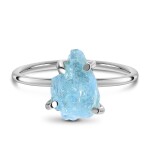 Royal Fashion stříbrný prsten GU-DR15849-SILVER-AQUAMARINE Velikost: 6 (EU: 51-53)