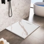 REA - Sprchová vanička Bazalt CARRARA WHITE 90x90 REA-K7002