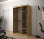 Šatní skříň Abi Jodelka 1 Barva korpusu: Dub artisan, Rozměry: 100 cm, Dveře: Bílá mat