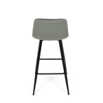 Židle barová, zelená látka, čtyřnohá kovová podnož, černý mat
