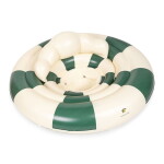 Konges Sløjd Plavecký kruh se sedátkem pro batolata Green Stripe, zelená barva, plast