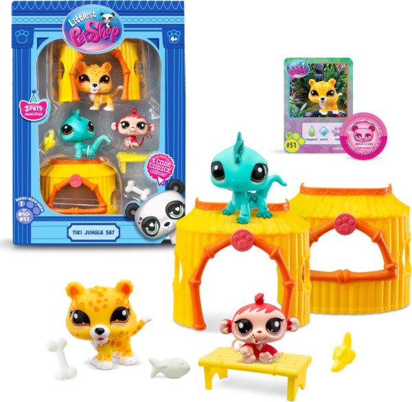 Littlest Pet Shop 3 zvířátka Džungle - Littlest Pet Shop