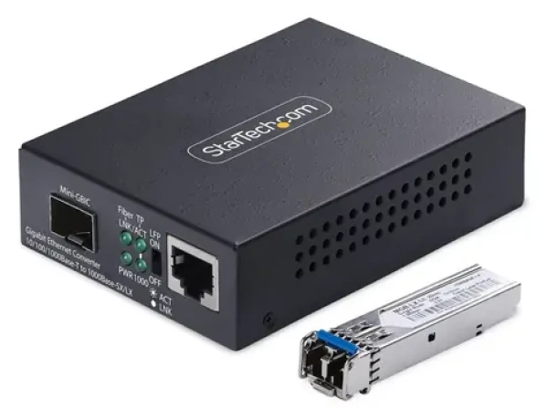 StarTech SM LC / Media konvertor / 2000 Mbit/s / RJ-45 / černá (MCM1110SMLC20)
