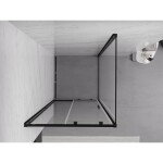 MEXEN/S - Exo sprchový kout, posuvné dveře 95 x 95, transparent, černá 8151-095-095-70-00