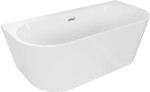 MEXEN/S - Oval+ volně stojící vana przyścienna 170 x 80, bílá, sifon a přepad chrom 52681708000-01
