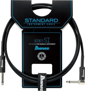 Ibanez Instrument Cable 1,52m Black Straight & Right Angled Plugs