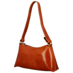 Módní dámská kožená kabelka na rameno Delami Vera Pelle Nemia, koňaková