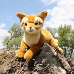 Plyšová kočka habešská 34 cm, ECO-FRIENDLY