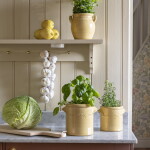 Strömshaga Keramický obal na květiny Brobacka Yellow 1 L, žlutá barva, keramika