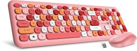 Bezdrátová klávesnice + myš Combo CONNECT IT FASHION, růžová