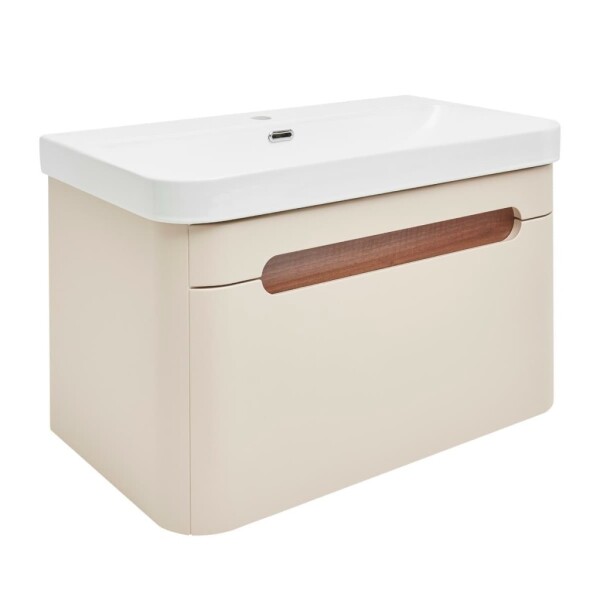 Koupelnová skříňka s umyvadlem SAT Fusion 57,5x43x45 cm pískově béžová mat SATFUSION60BEU SATFUSION60BEU