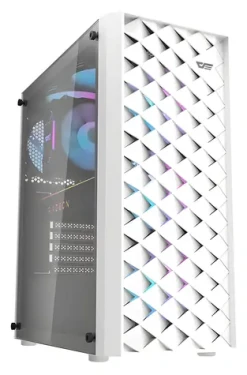 DarkFlash DK351+ bílá / ATX / 4x 120 mm / 2x USB-A / průhledná bočnice / bez zdroje (DK351 White)