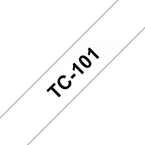 Brother TC-101 / Páska pro tiskárnu štítků / 12 mm / 7,7 m / černý tisk na čirém podkladu / laminovaná (TC101)