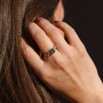 LUNICA Stříbrný prsten MECHOVÝ ACHÁT Velikost prstenu: 5 (EU: 49-50) 0683_5