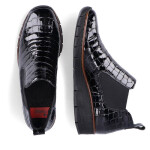 Kožené boty z hadí kůže Rieker W R474 černé 39