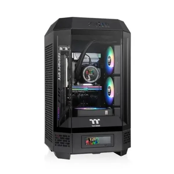 Thermaltake The Tower 250 černá / mini ITX / 1x USB-C / 2x USB-A / bez zdroje / průhledná bočnice (CA-1Z9-00S1WN-00)