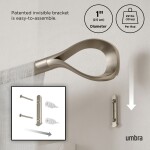 Stříbrná roztažitelná garnýž 107-305 cm Umbra LOOP