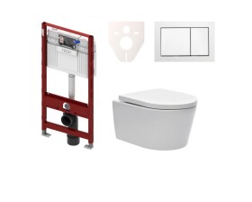 Cenově zvýhodněný závěsný WC set TECE do lehkých stěn / předstěnová montáž + WC SAT Brevis SIKOTS3W1 SIKOTS3W1