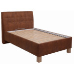 Čalouněná postel Victoria 140x200, hnědá, bez matrace