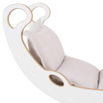 PLUSH NEST PLUSH NEST Dřevěné houpátko Mini 2v1 (XS) s polštářem (světle béžové / bílé)
