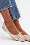 Baleríny S Pletením A Mašlí Ecru Belirra 37