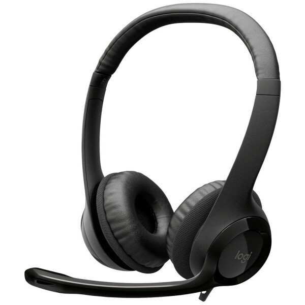 Logitech H390 Headset otevřená (On Ear) kabelová stereo černá Redukce šumu mikrofonu, Potlačení hluku regulace hlasitosti, Vypnutí zvuku mikrofonu Počítače