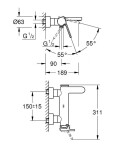GROHE - Plus Vanová baterie, chrom 33553003
