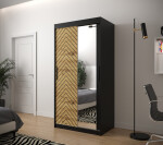 Šatní skříň Abi Jodelka 2 Barva korpusu: Dub artisan, Rozměry: 100 cm, Dveře: Bílá mat
