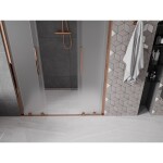 MEXEN/S - Velar L Duo posuvné sprchové dveře 150, dekor, růžové zlato 871-150-003-32-60