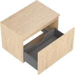 MEXEN/S - Rivel koupelnová skříňka pod umyvadlo 70 cm s deskou, 1 šuplík, reliéf , dub 91A20-07047-1-BFC81