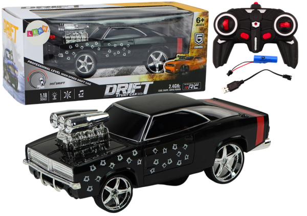 Mamido RC auto 1:18 Drift 360 světla a zvuky černé